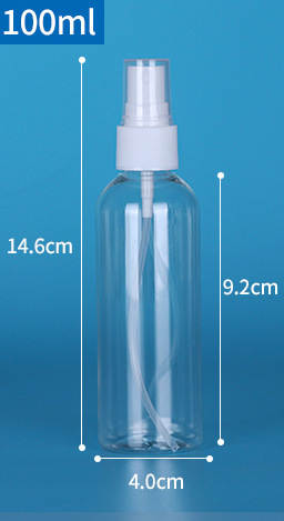 Venda por atacado 30ml/50ml/100ml garrafa de pulverização Pequena garrafa de pulverização de maquiagem garrafa de distribuição de perfume transparente PET garrafa de plástico