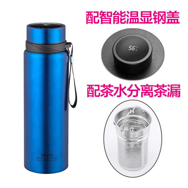 Taça de aquecimento de grande capacidade de aço inoxidável exterior portátil de torneira de turismo pendura de torneira de esportes personalizável de garrafa de aquecimento de logotipo
