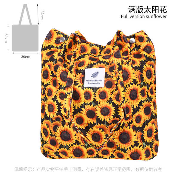 ins风简约灯芯绒帆布包双肩带帆布袋旅行外出收纳包女包单肩包