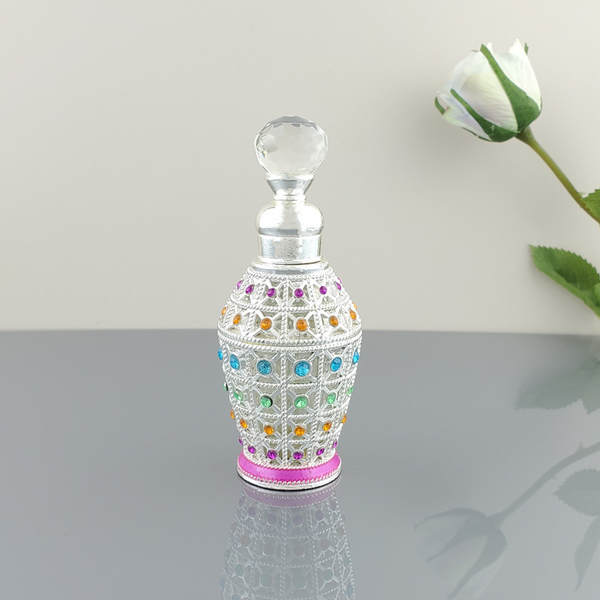 Egipto Dubai Frasco de perfume antigo do Oriente Médio Frasco de perfume de óleo essencial Árabe Frasco de distribuição de óleo essencial 12ml