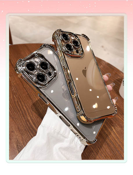 Aplicável ao iPhone 18 PROMAX Caixinha de ar translúcida TPU Caixinha de proteção total de Apple 15