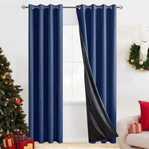 Cortinas de comércio exterior transfronteiriças de tela de tecido da Ásia do Sul totalmente cobertas Amazon temu explosão impermeável cortinas de isolamento puro acabado