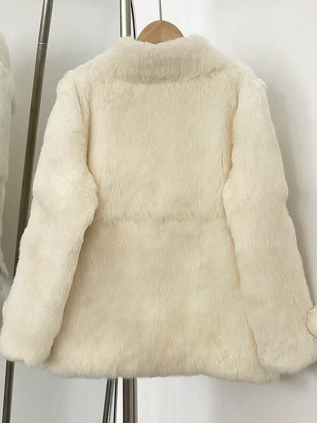 Casaco de Pele de Coelho Feminino