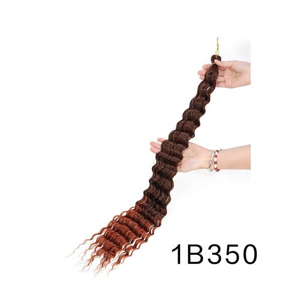32inch Deep Wave Bulk Hair Fibra de cabelo de alta temperatura