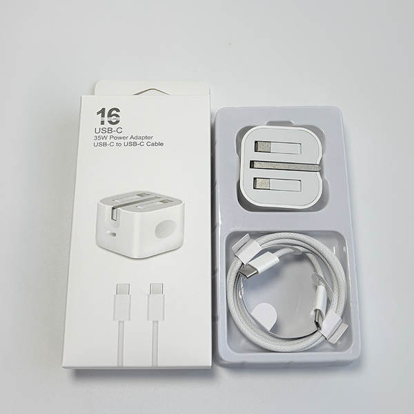 Cabeça de carregamento de celular padrão europeu pd20w para Apple 15 carregador iPad kit linha de dados pd 35w