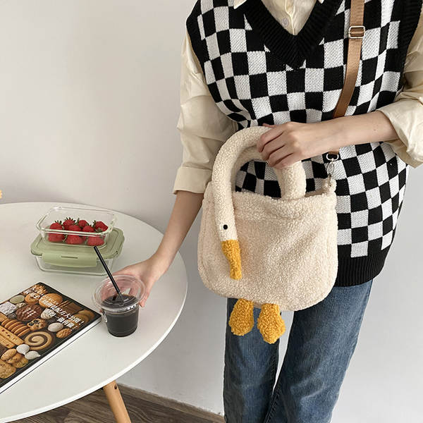 Bolsa de Pelúcia Fofa para Mulher