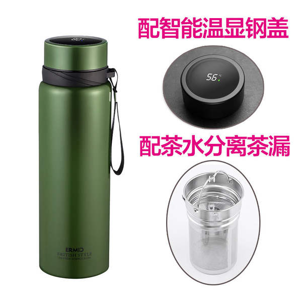 Taça de aquecimento de grande capacidade de aço inoxidável exterior portátil de torneira de turismo pendura de torneira de esportes personalizável de garrafa de aquecimento de logotipo