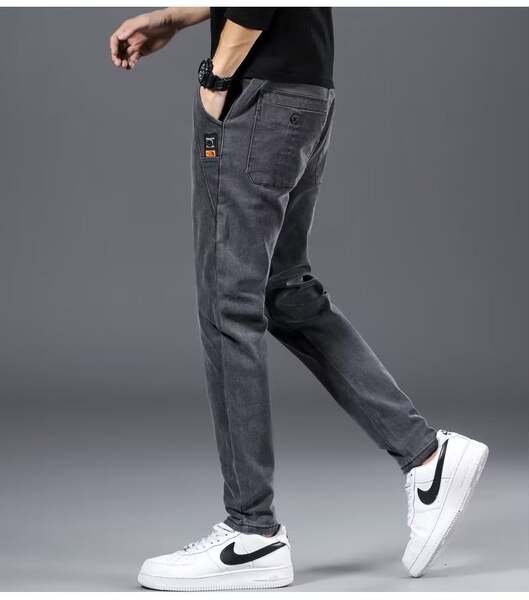 Calça jeans elástica masculina