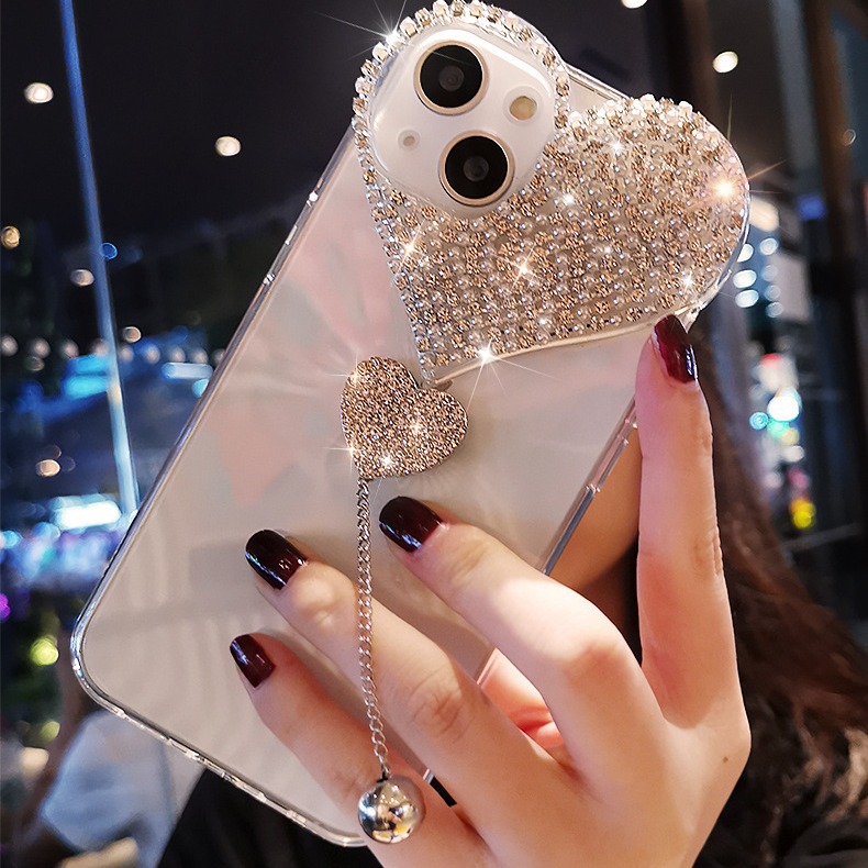 Aplicável ao iPhone 17 Capa de celular criativa de amor 16 Promax Apple 15 Capa de proteção 14 Luxo de moda