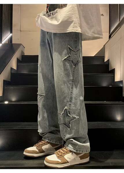 Calça Jeans Masculina Larga Inverno