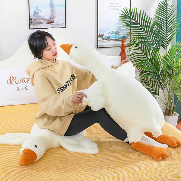 Bicho de Pelúcia de Ganso Branco para Dormir