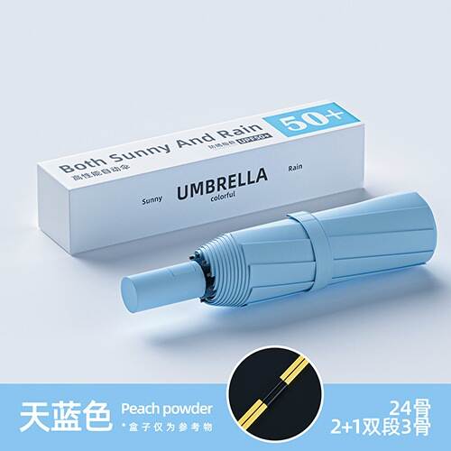 Um guarda-chuva automático masculino reforçado com chuva e chuva dois com um guarda-chuva feminino triplo e um guarda-chuva de sol dobrável