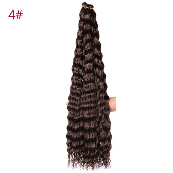 32inch Deep Wave Bulk Hair Fibra de cabelo de alta temperatura