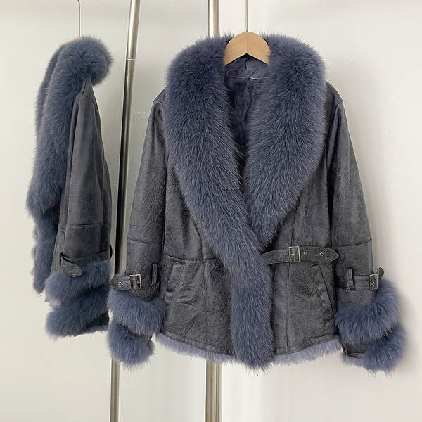 Novo modelo de mulher curta cor de moda luxo raposa pelúcia coelho pelúcia pelúcia pelúcia roupa de mulher casaco