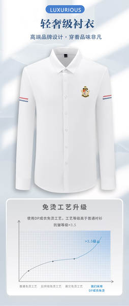Vestido masculino leve e luxuoso sensível 3D digital impressão emblema corpo livre de calor longas mangas camisa masculina fornecimento grossista transfronteiriço