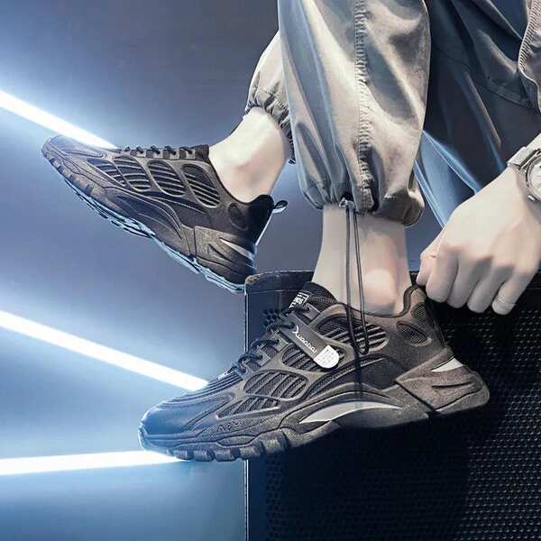 Sapatos masculinos transfronteiriços a granel de outono a vapor de ar de fundo escuro e branco Sapatos masculinos a vapor de fundo alto e baixo