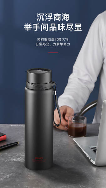 Taça de aquecimento de grande capacidade de aço inoxidável exterior portátil de torneira de turismo pendura de torneira de esportes personalizável de garrafa de aquecimento de logotipo