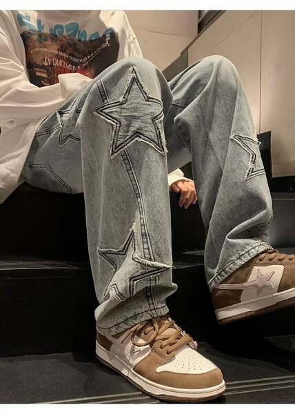 Calça Jeans Masculina Larga Inverno