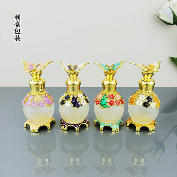 Botão de perfume de Dubai 15ml Berlim Menina Sem Pessoa Rose Blue Wind Clock Botão de perfume de óleo essencial de vidro vazio