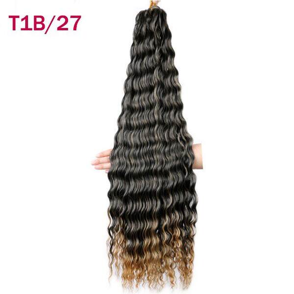 32inch Deep Wave Bulk Hair Fibra de cabelo de alta temperatura