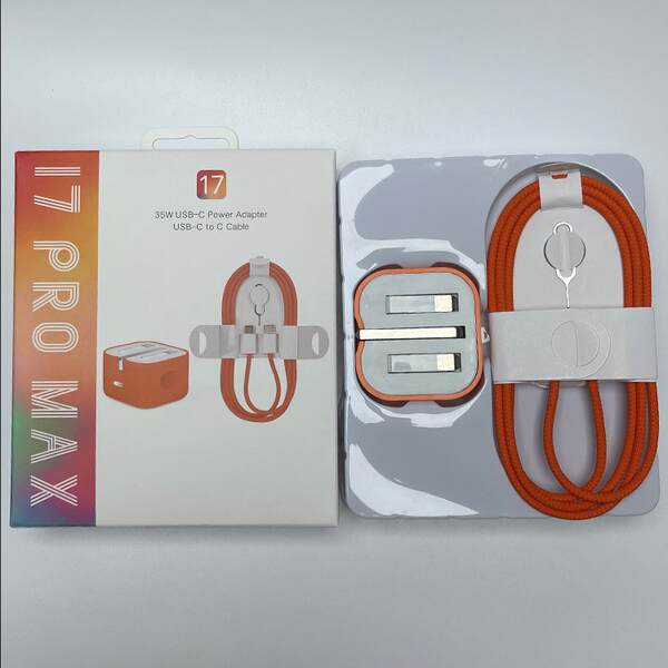 Cabeça de carregamento de celular padrão europeu pd20w para Apple 15 carregador iPad kit linha de dados pd 35w