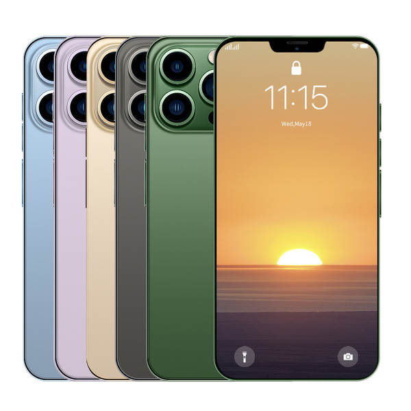 Transfronteiriço I14 ProMax Smartphone 7.3 polegadas grande ecrã Android celular de origem fábrica de baixo preço TK substituível
