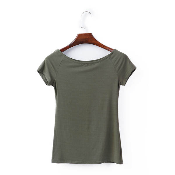 T-shirt feminino de pulso curto para o verão T-shirt feminino K242A