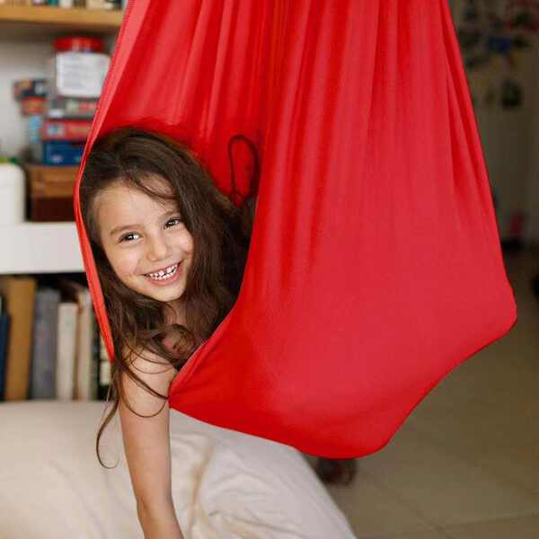 Dupla camada elástica de camas para crianças em casa e fora de casa Yoga de outono no ar Camas de yoga coloridas de tecido elástico de camas fabricante