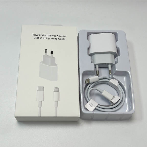 Cabeça de carregamento de celular padrão europeu pd20w para Apple 15 carregador iPad kit linha de dados pd 35w
