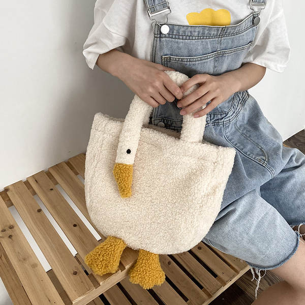 Bolsa de Pelúcia Fofa para Mulher