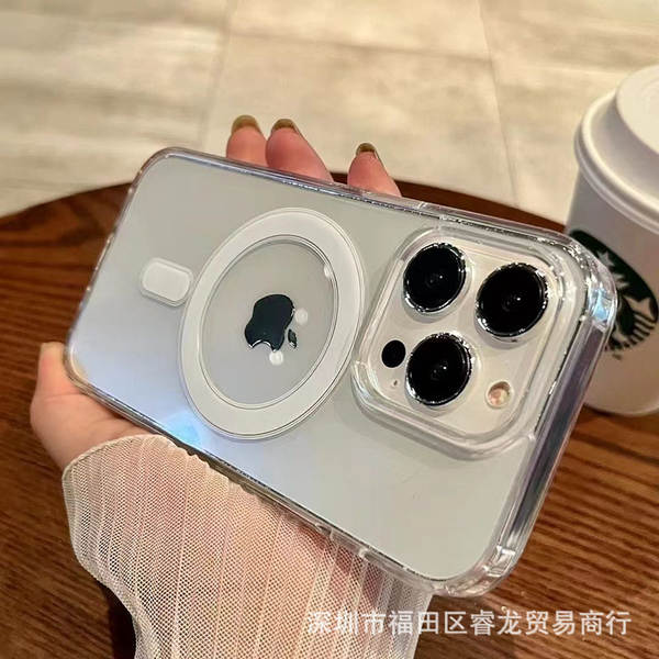 Para iPhone 16 15 Pro Apple 15 14 Pro Max magsafe casca magnética transparente 7