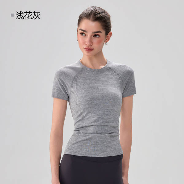 Camiseta esportiva feminina de malha