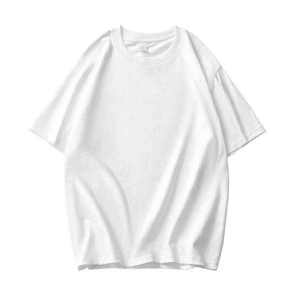 Alta qualidade! 260g de algodão puro T-shirt peso branco semicircular de pulso masculino T-shirt masculino semicircular masculino semicircular masculino