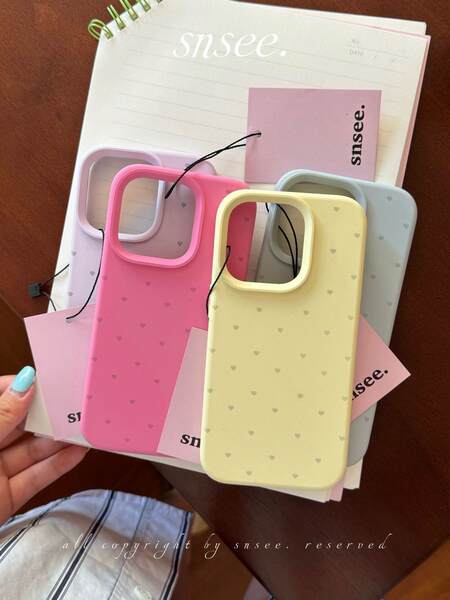 Silicone líquido cor pura amor Apple 17 telemóvel casca para iPhone 14promax novo anti-queda 13 menina
