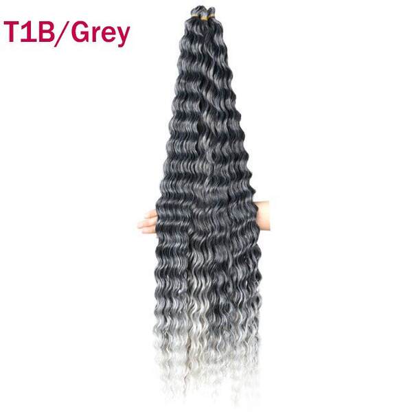 32inch Deep Wave Bulk Hair Fibra de cabelo de alta temperatura