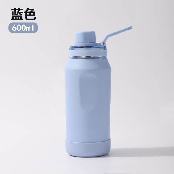 Novo 304 de aço inoxidável aquecedor de xícara de vidro com xícara de silício de cana espacial exterior portátil de esportes
