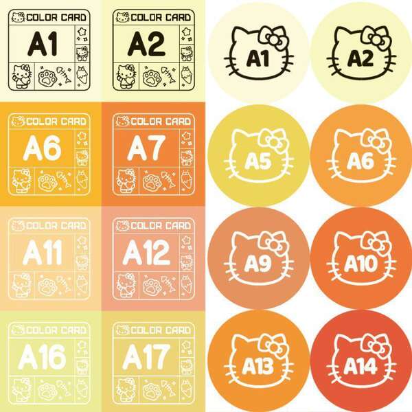 Adesivos Coloridos de Gato Pixel