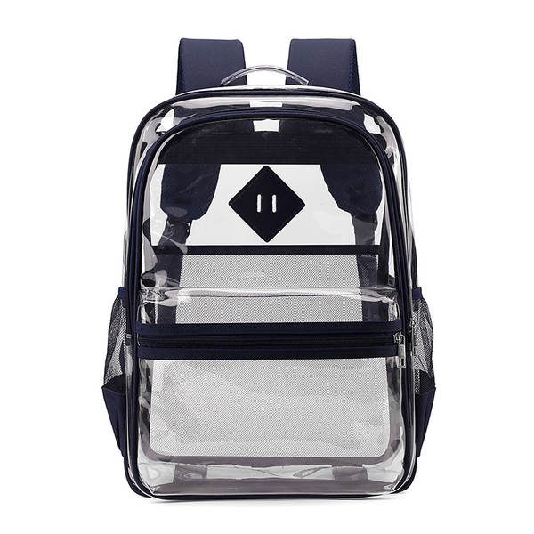 Amazon Transboundary Supply Transparente backpack pvc duplo ombro saco pvc saco grande capacidade saco estudante