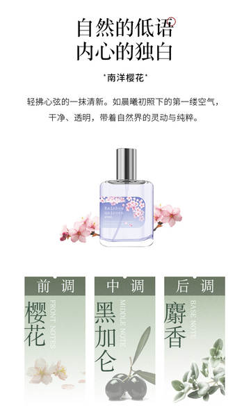 Pequena Cidade Miss Ichan perfume puro rosas rosas chá verde cerejeiras flores de cerejeira durável perfume transfronteiriço perfume atacado