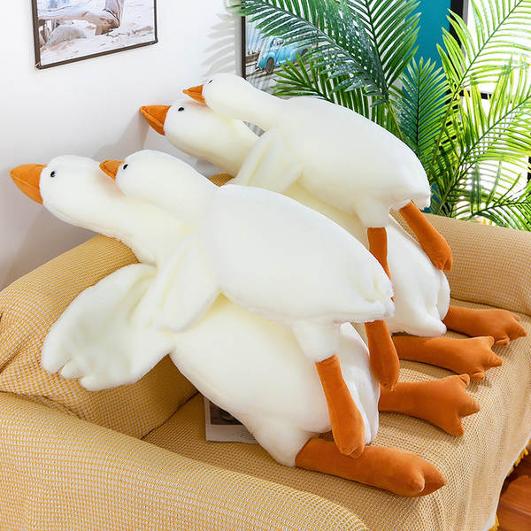 Bicho de Pelúcia de Ganso Branco para Dormir