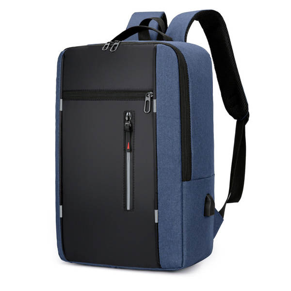 Pacote de negócios transfronteiriço para homens Pacote de laptop Pacote USB multifuncional Pacote de ombro duplo de grande capacidade Logo de impressão