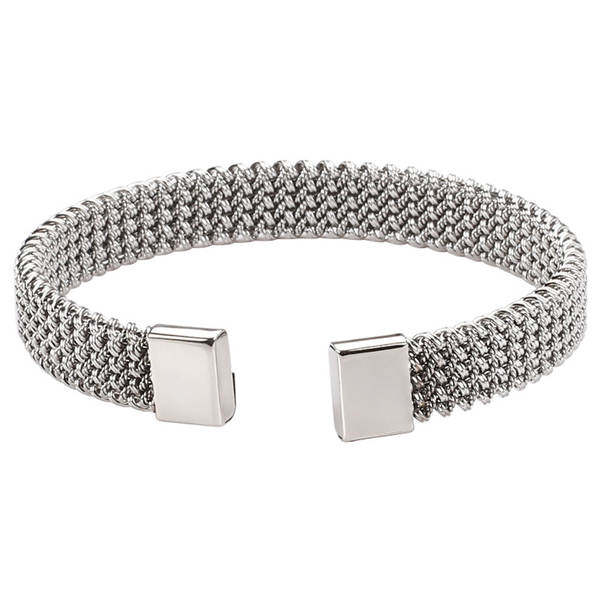 Pulseira de Aço com Detalhe em Ouro 18k