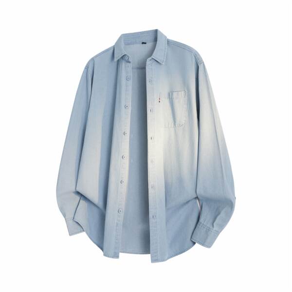 Transfronteiriço puramente homem camisa de pulseira outono novo cowboy cabelo solto casaco casual masculino masculino