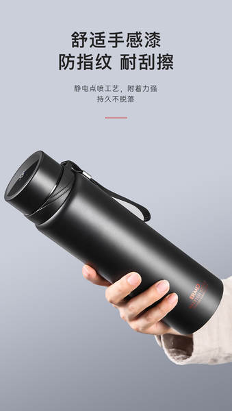 Taça de aquecimento de grande capacidade de aço inoxidável exterior portátil de torneira de turismo pendura de torneira de esportes personalizável de garrafa de aquecimento de logotipo