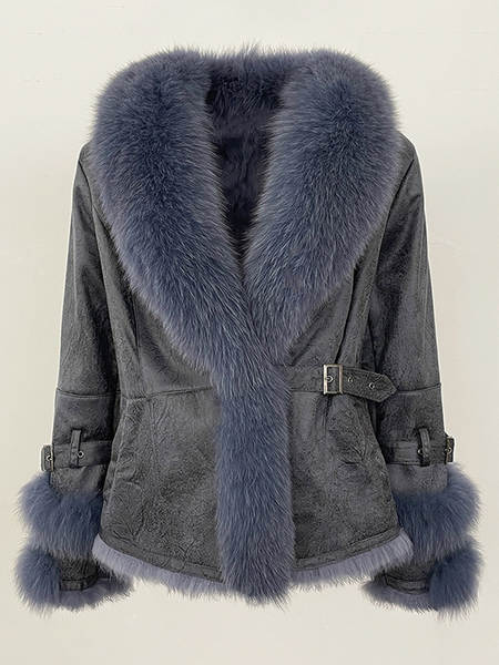 Novo modelo de mulher curta cor de moda luxo raposa pelúcia coelho pelúcia pelúcia pelúcia roupa de mulher casaco