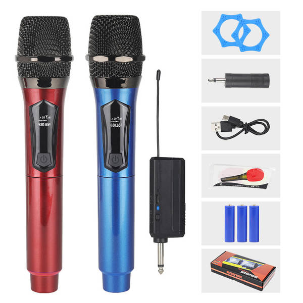 Carregador de microfone sem fio para duas casas de cartão de som KTV palco de transmissão ao vivo K-Song V-Song profissional portátil