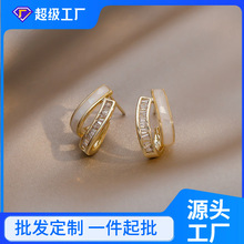 Novo francês vintage s925 prata pura com orelhas de coração feminino de alta sensibilidade de luxo orelhas revestidas de ouro orelhas de atacado