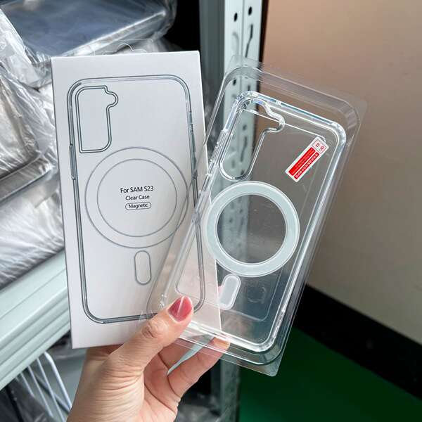 Aplicável a Samsung S25ultra Cellular Shell S26 Magnetic Sugar Cellular Shell A57 Protector de Queda S24+ Transparente