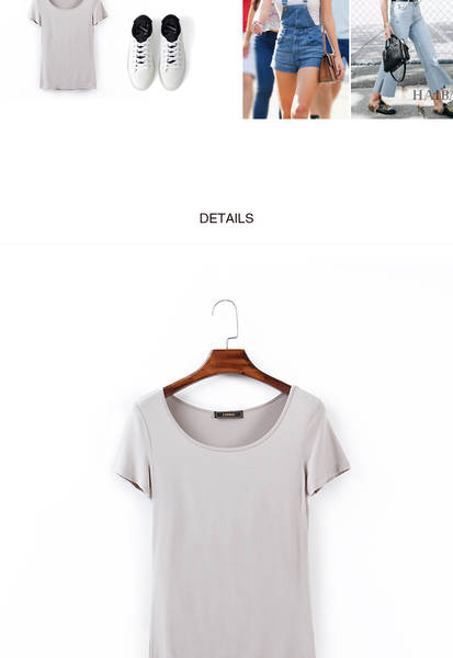 T-shirt feminino de pulso curto para o verão T-shirt feminino K242A