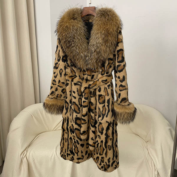 Venda rápida Venda quente Euro-americano Outono Inverno Novo Leopardo Coelho Coelhos Coelhos Coelhos Coelhos Coelhos Coelhos